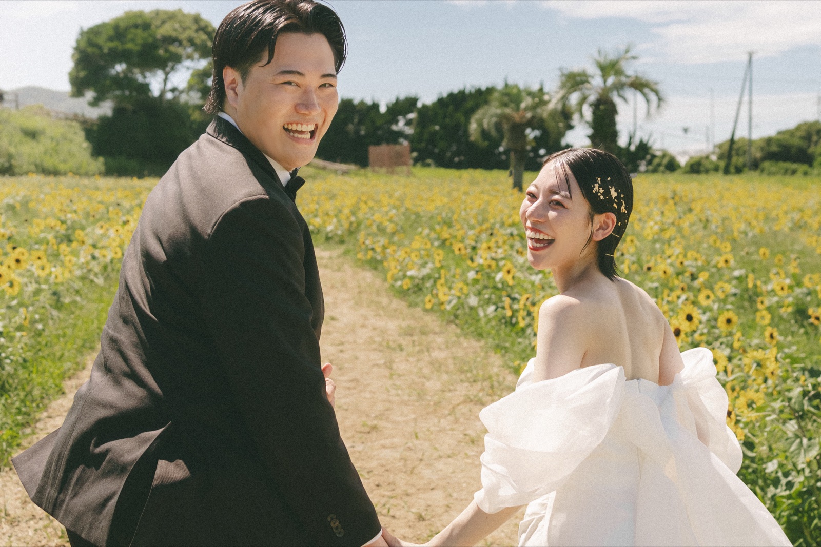 高知のロケーションで撮影した前撮り写真
